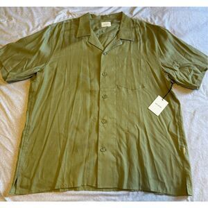 Aime Leon Dore Size 2XL Men Green Short Sleeve Button Up New NWT